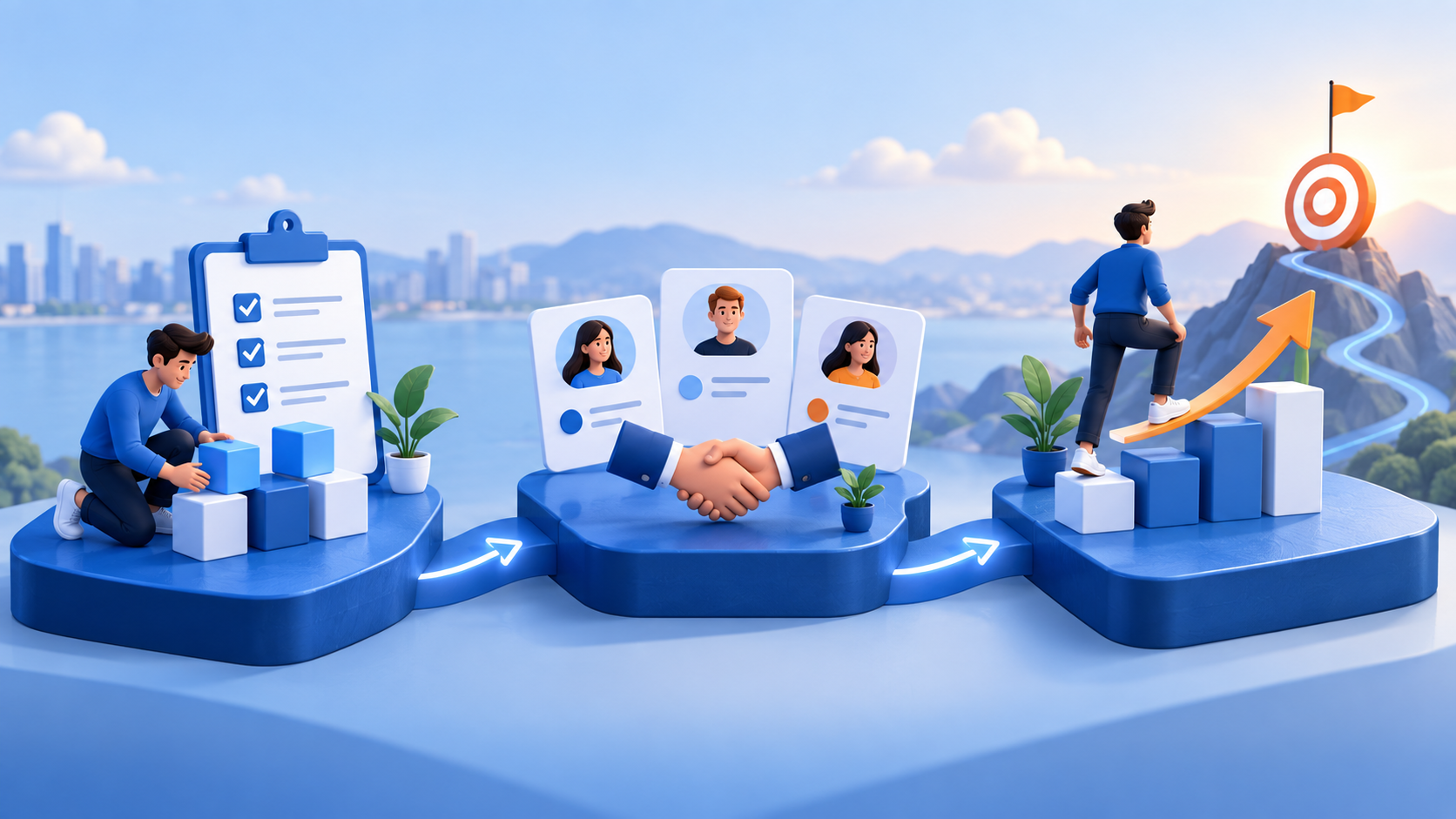 Three-stage affiliate marketing roadmap from setup to partner growth and optimisation