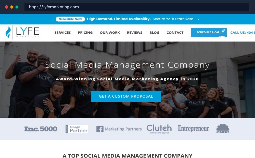 LYFE Marketing Official Website Screenshot - Google Ads, PPC & Search Engine Marketing (SEM)