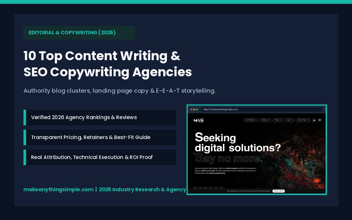 10 Top Content Writing & SEO Copywriting Agencies in 2026