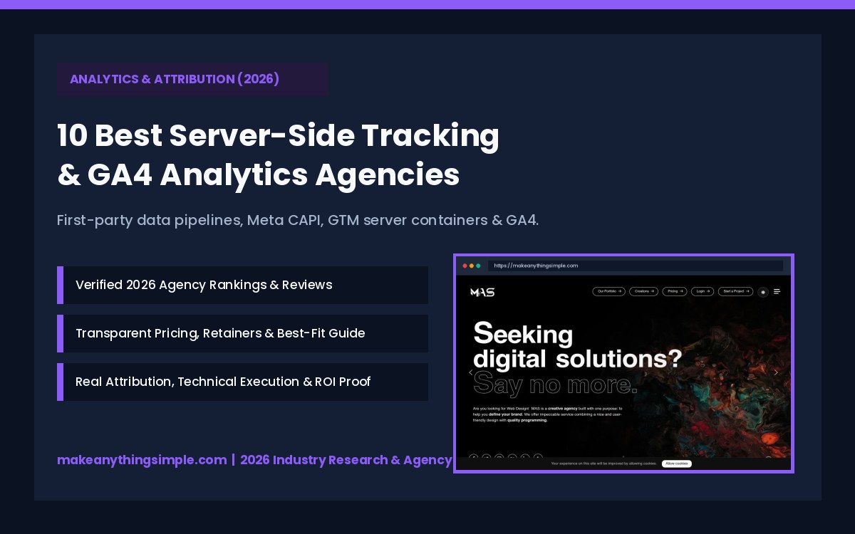 10 Best Server-Side Tracking, GTM & GA4 Analytics Agencies in 2026