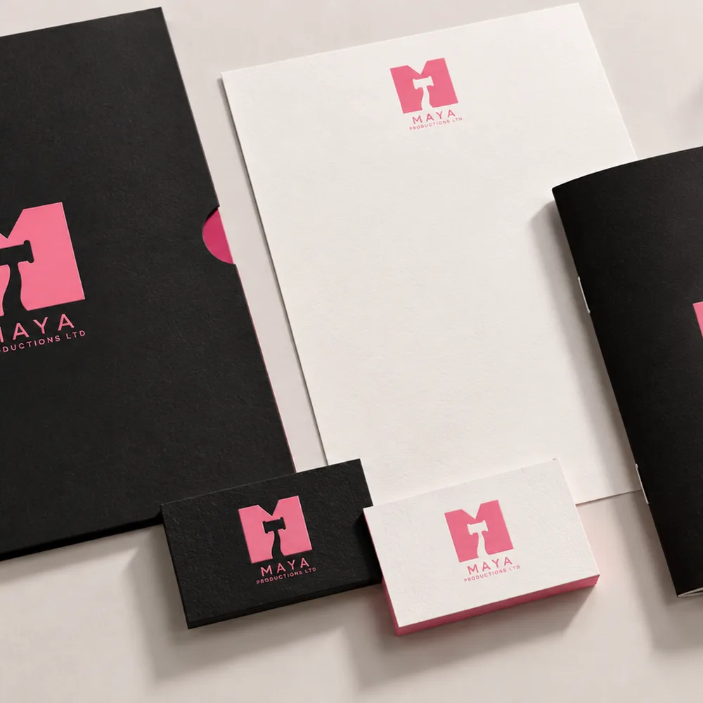 Maya Productions Ltd — Logo & Print Identity