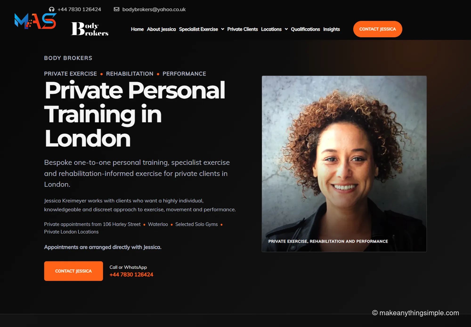 Body Brokers — Specialist Exercise & Private Training Website
