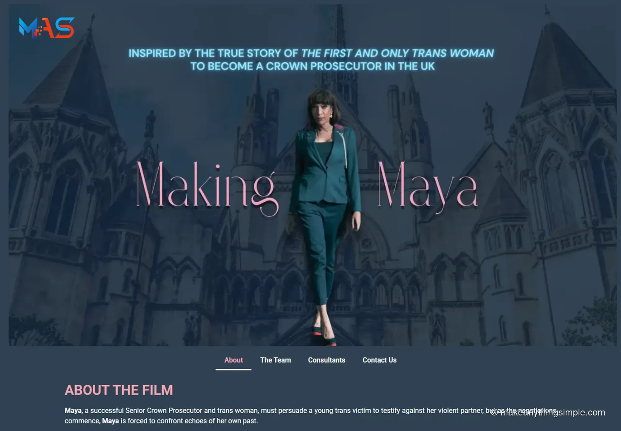 Making Maya - WordPress Film Website