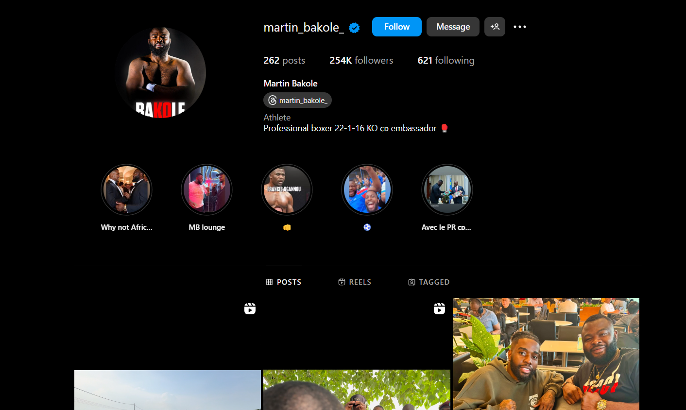 Martin Bakole Instagram