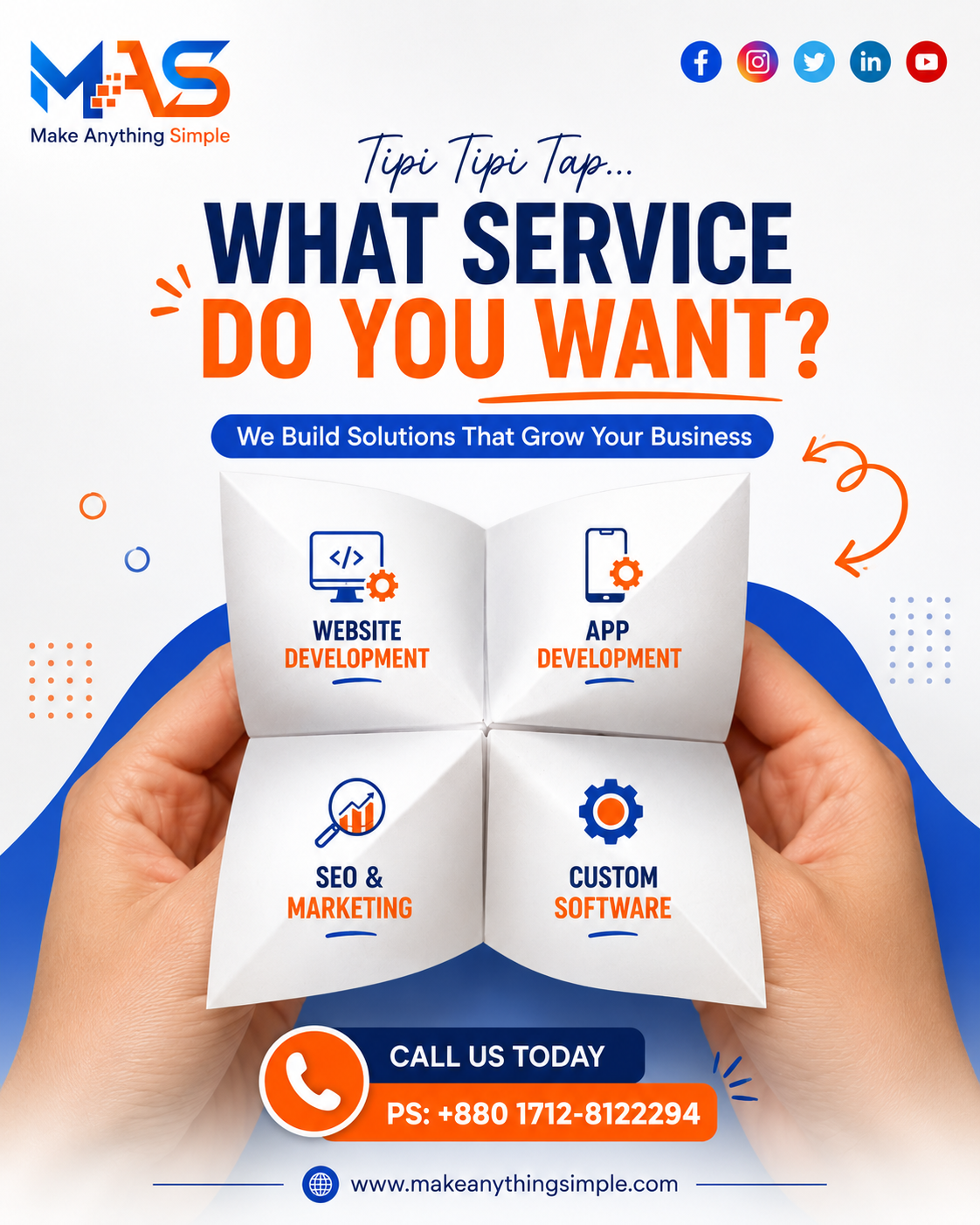 From website and app development to SEO, marketing, and custom software—MAS builds smart digital solutions designed to g