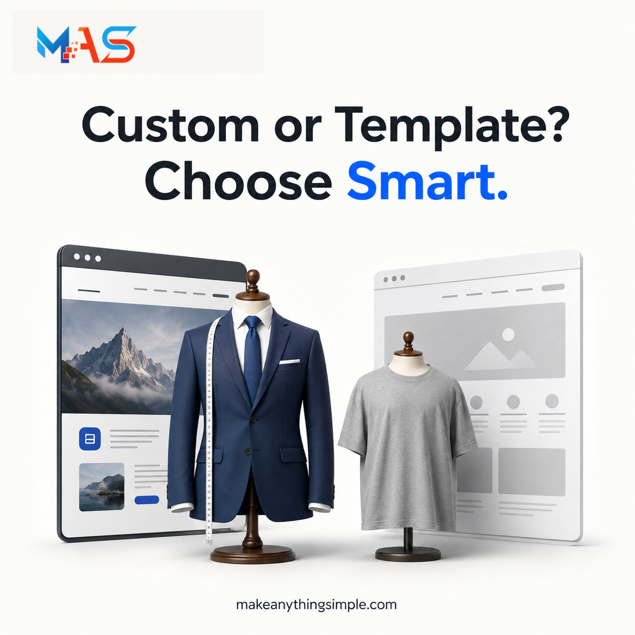 Templates can be a useful starting point, but every business has different goals. Choose a website structure that balanc