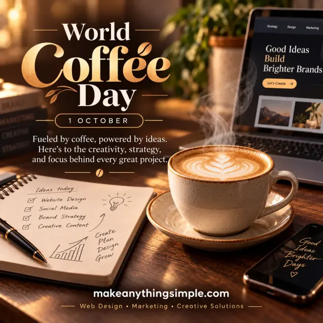 ☕ Happy World Coffee Day!

Behind every great idea, campaign, website, and creative project, there’s usually a little